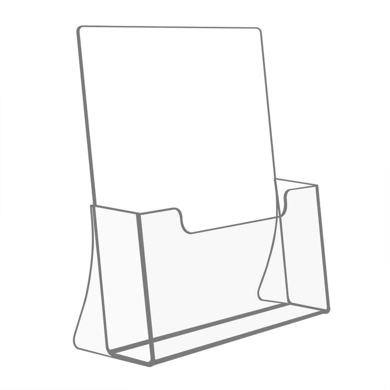 NIUBEE Acrylic Brochure Holder 8.5 x 11 inches 2 Pack, Clear Acrylic Literature Holder Plastic Flyer Display Stand, Acrylic Countertop Organizer for Magazine, Pamphlet, Booklets, Menu, Journals - Image 4